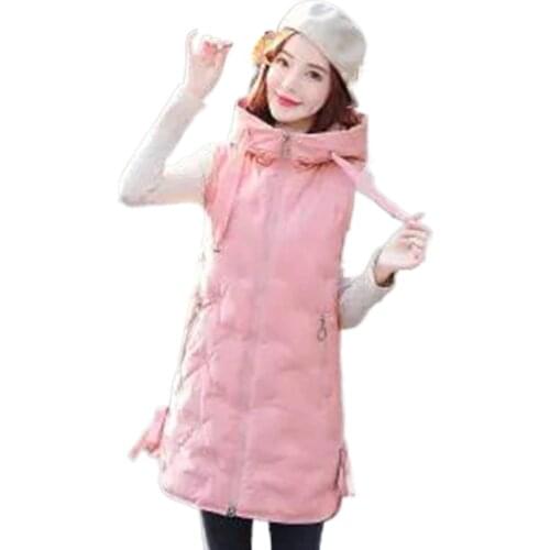 Vests for Women 2021 New Winter and Autumn Warm Womens Sleeveless Jacket Quilted Embroidery Korean Style Womens Vest Female