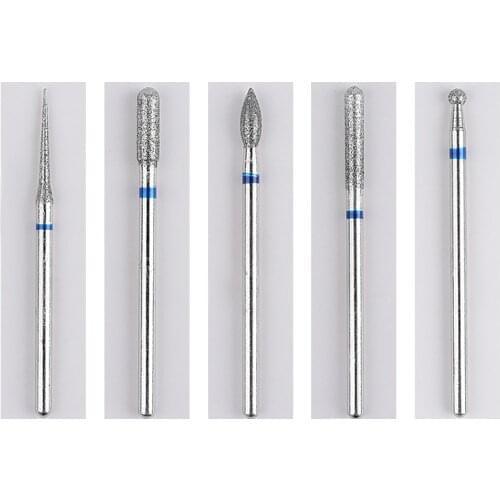 1 Diamond Nail Drill Bit Milling Cutter For Manicure Burr Cuticle Clean Electric Cutter Rotary Drill Bits Accessories Nail Files