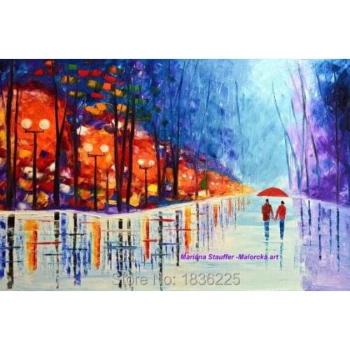 1 pieces Art Pictures Walking In The Street Alone Decor Free Shipping On The Wall Painted Canvas Pictures Wall Paintings