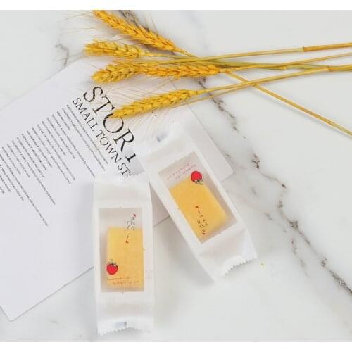 100pcs/lot Pineapple Cake Pineapple Cake Nougat Candy Energy Cheese Food Pastry Packaging Bag Nougat Baking Bag Candy Party