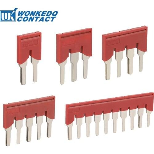20Pcs FBS10-8 FBS 2/3/4/5/10 Pins Wire Connectors For PT ST Din Rail Terminal Block Accessories Electric Jumpers Plug-In Bridge