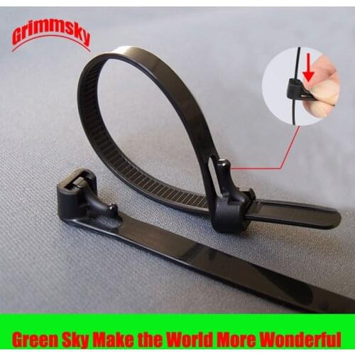 20Pcs/Lot Black Color 5*200/8*150/8*200/8*250/8*300/8*400/8*450MM 8/6/8/10/12/16/18Inch Reusable Fastening Cable Ties