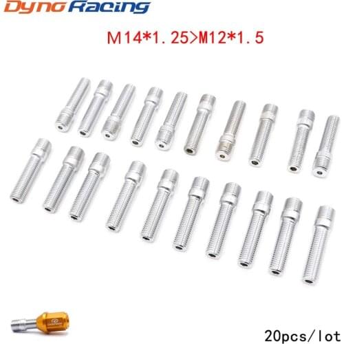 20PCS M14*1.25 TO M12*1.5 WHEEL STUD CONVERSION TALL LUG BOLTS TO STUDS 58MM YC101108