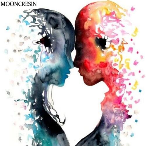 5D Diamond Embroidery Cross Stitch Crystal Mosaic Rhinestone Painting Full Square Diamond Painting Lovers Kiss Decoration Home