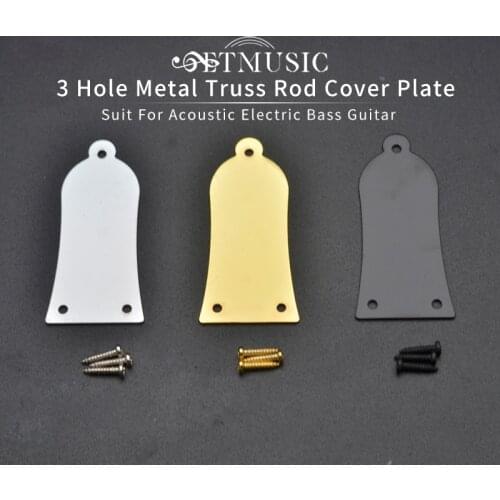 Acoustic Electric Bass Guitar 3 Hole Metal Truss Rod Cover Plate Chrome Black Golden For Choose