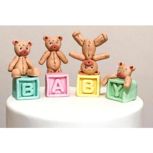 Aouke Bear silicone mold fondant cake mold chocolate fudge utensils kitchen baking mold A074