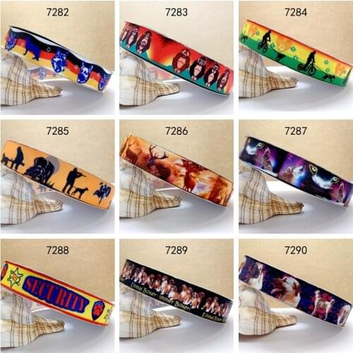 Free shipping 50 yard dog printed grosgrain ribbon 7290