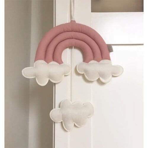 Baby Room Decor Photography Prop Hanging Wall Tent Decoration Rainbow Clouds Design Ins Nordic Style Cushion Newborn Baby Pillow