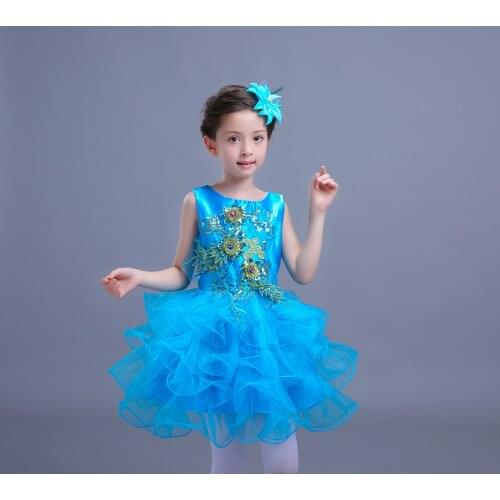 Children Day Childrens Performance Costume Dance Veil Kindergarten Chorus Girls Princess Skirt Tutu Performance Costume