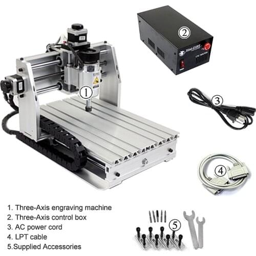 DIY Mini Cnc Router 2520T Wood Engraver PCB Carving Metal Engraving Machine with Aluminum Alloy