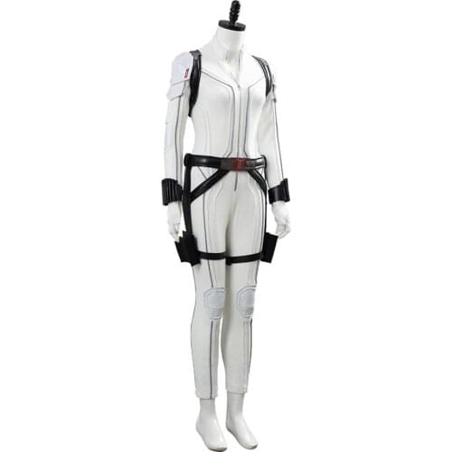 Cosplay Natasha Romanoff White Costume Outfit Women Jumpsuit Full Set Halloween Carnival Costume
