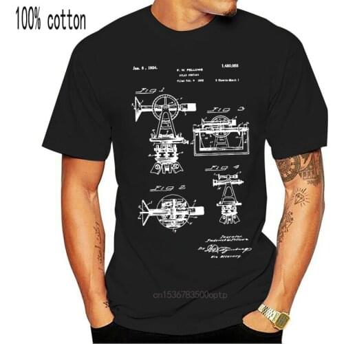 Summer 2020 Short Sleeve Plus Size Surveyors Solar Compass T-Shirt Engineer Civil Engineering Gift Patent Vintage Fashion Class