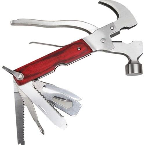 Multifunctional Rescue Hammer Folding Pocket Outdoor Survival Hand Tools Wrench Pliers Screwdriver Bottle Opener