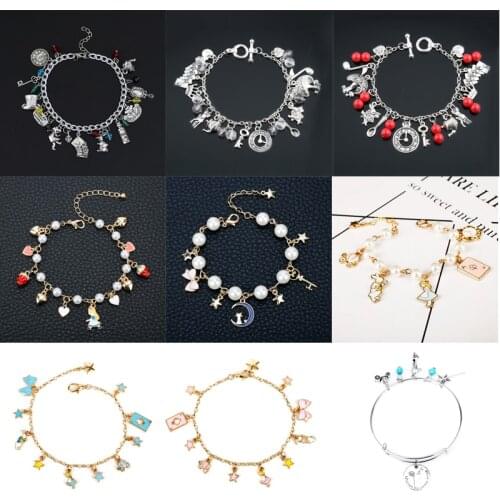 Fashion Jewelry Bracelets for Women Imitation pearls Hand Chain Crystal Charm Bangle Bracelet Gift