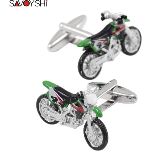 SAVOYSHI Fashion Cufflinks for Mens Shirt High Quality Colorful Paint Mountain Motorcycle Cufflink Button Factory direct sales