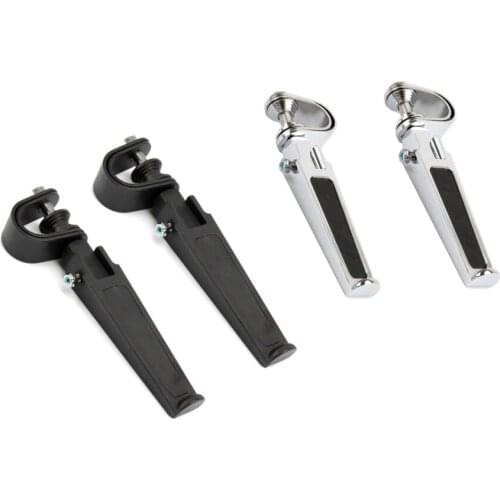Motorcycle Highway Foot Pegs Footrest Mount Clamp Kit for Harley Dyna Softail Touring Bobber W/ 1-1.25" Engine Guard Crash Bar