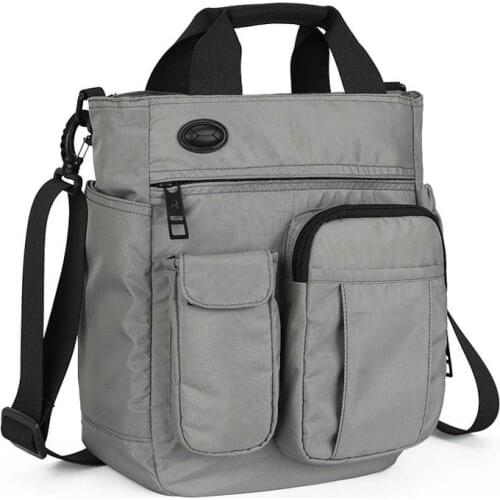 Weysfor Men Multifunction Shoulder Messenger Bag with Headphone Hole Waterproof Nylon Travel Handbag Large Capacity Storage Bag