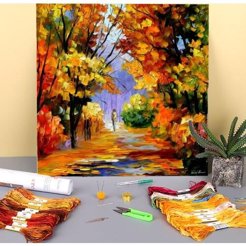 Unity With Nature Pre-Printed 11CT Cross Stitch Embroidery Kit DMC Threads Handicraft Painting Sewing Handiwork Home Needle