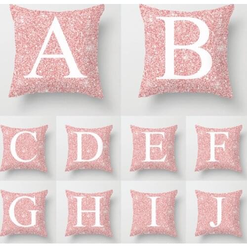 Home decor Pink Letter Printed Pillow case cushion Cover Throw Pillow sofa livingroom Decorative body Pillowcase Polyester 45*45