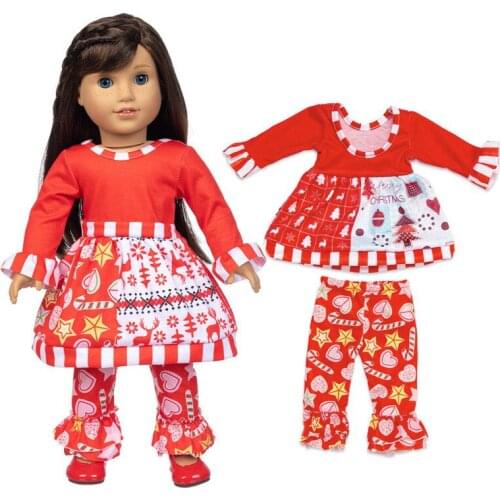 2021 New Pattern Christmas Fungus Suit Fit 18Inch American 43cm Baby Doll Clothes Accessories,Girls Toys,Generation