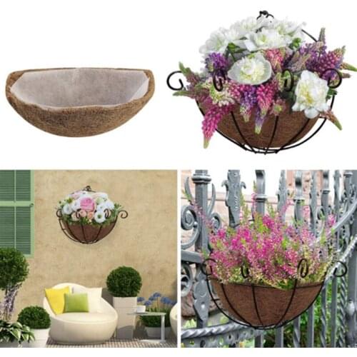 Wall Basket Liners Flower Planter Half Round Coconut Liner Half Circle Wall Fiber Replacement Liners Window JDH88