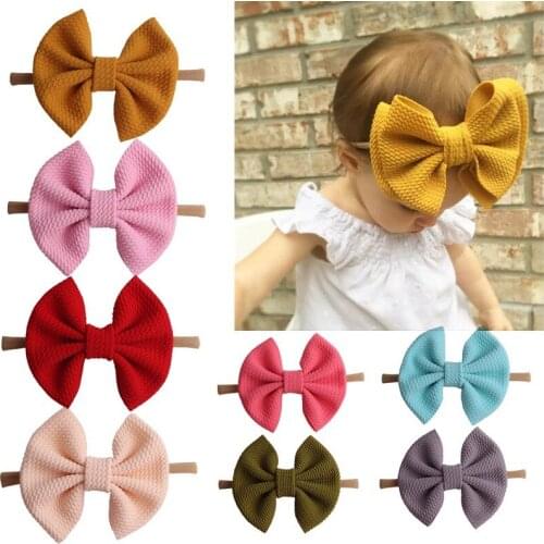 New Baby Headband Newborn Toddler Turban Baby Girls Head Wrap Cute Over Sized Bow Big Knot Hair Accessories