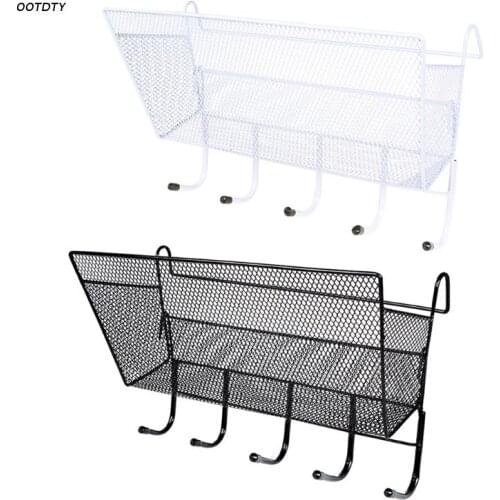 Bedside Storage Basket Hanging Basket Rack Hook Set Bedroom Bed Shelf for Book Phones Tissues Kitchen Organizer