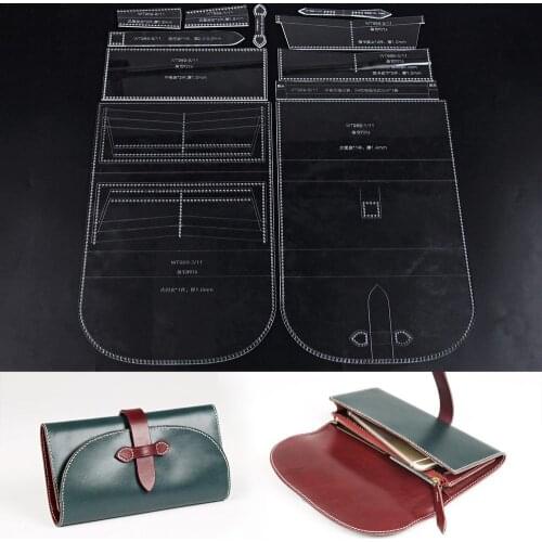 WT969 Handbag Acrylic Template Wallet Leather Pattern Acrylic Leather Pattern Leather Templates for Bags