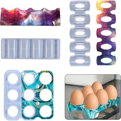 DIY Epoxy Casting Silicone Molds Egg Holder Stand Beverage Tray Wine Rack Mould For Uv resin Home Decoration Art resin mould New