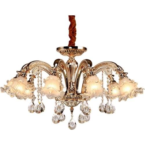 Modern Pendant Crystal Chandelier Led Lustre Living Room Murano Glass Cover Led Chandelier Dining Room Home Lights & Lighting