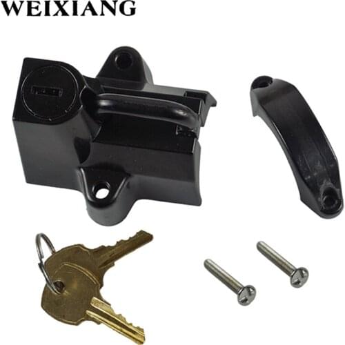 Universal 7/8" 22mm to 1-1.28" 25-32mm Handlebar Mount Metal Motorcycle Helmet Lock Chrome Black With 2 Keys