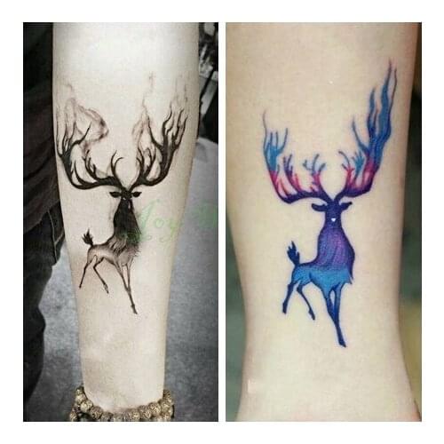 Waterproof Temporary Tattoo Sticker 10.5*6 cm moose deer bucks tattoo elk tatto stickers flash tatoo fake tattoos for men girl