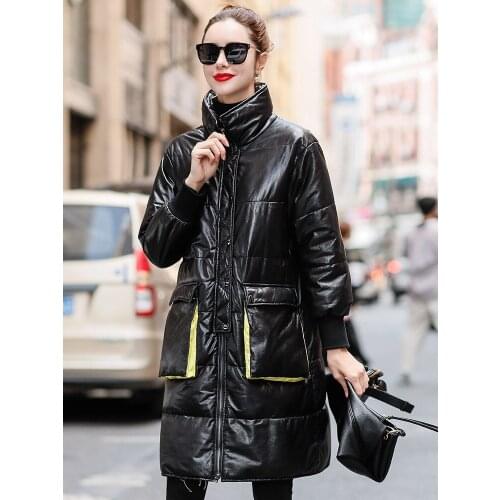 Jacket Leather Winter Coat Women Long Down Jacket Women Clothes 2020 Luxury Genuine Sheepskin Coat Chaqueta Mujer MY4564