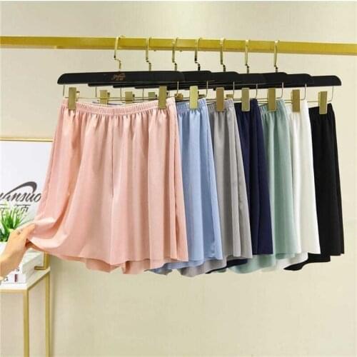 Womens Pajamas Night Shorts Home Clothes Sleepwear Pants Loose Trouser Suits Sleep In Summer White Fashion Wide Bottoms Ladies