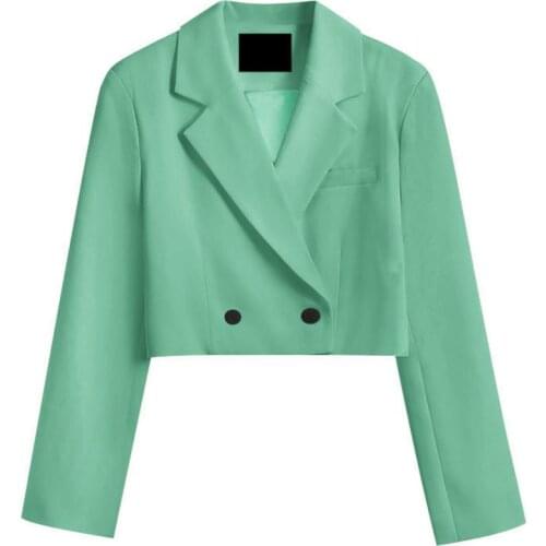 High waist short lapel suit jacket womens spring slim suit design jacket women blazer women plus size luxury tweed blazer