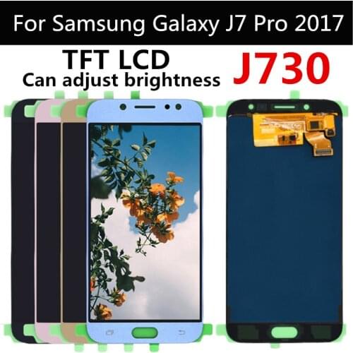 Can adjust brightness TFT LCD For Samsung Galaxy J7 Pro 2017 J730 J730F LCD Display Touch Screen Dig