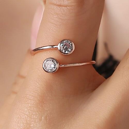 1piece Fashion Ring Moon Star Open Finger Golden Adjustable Rings Women Girls Bride Jewelry Ring Wedding Engagement Jewelry