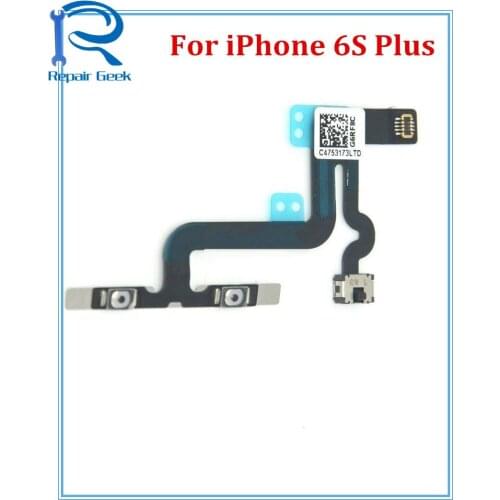 10pcs/Lot New Volume Silent Button Connector Mute Control Flex Cable Replacement For iPhone 6S Plus 5.5'' Repair Parts