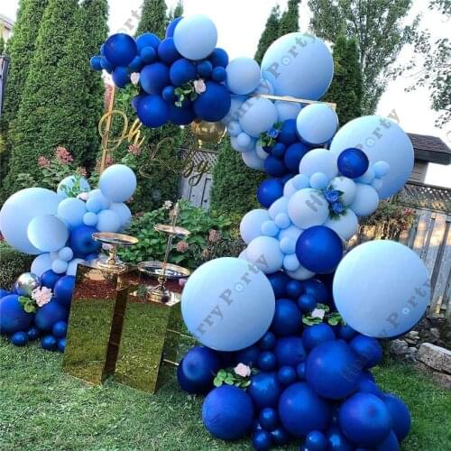 145Pcs Big Macaron Blue Balloon Baby Shower Birthday Party Decoration Backdrop Wedding Party Decorations Balloon New Year Decor