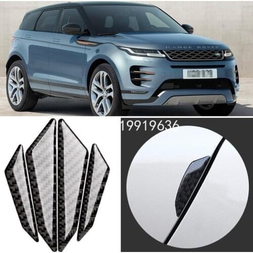 For Land Rover Car Side Door Edge Guard Bumper Trim Protector 4pcs PVC carbon fiber Stickers