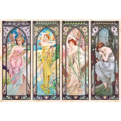 5D Diy Diamond Painting Mucha figure Kits Cross Stitch full Square Round Diamond Embroidery for Decoration Gift