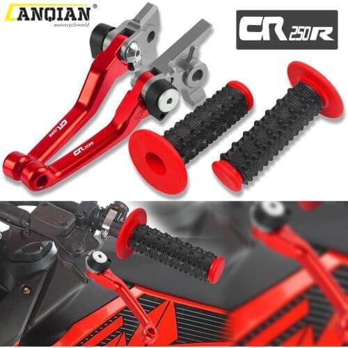 Motorcycle CNC Aluminum Dirt Bike Brake Clutch Levers Rubber Handle Bar For Honda CR250R CR 250R 2004 2005 2006 2007 Accessories