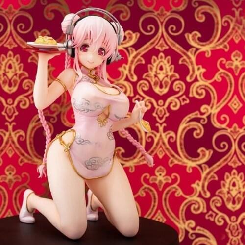 Anime Nitro Super Sonico Emon Restaurant cheongsam PVC Action Figure Sexy Figure Collection Model Toys Doll Gift