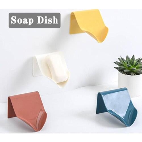 Seamless Wall-Mounted Soap Holder Leachate Drainage Storage Finishing Racks Strong Seamless Stickers Hole-Free Soap Box