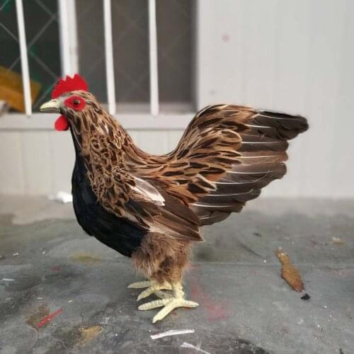 Big simulation hen model toy, plastic&fur chicken doll gift about 43x40cm 0883