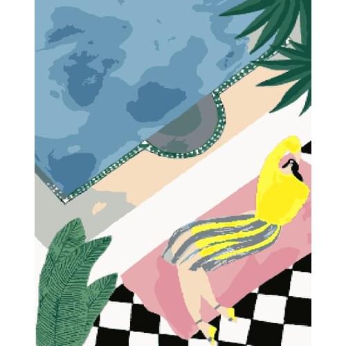 Summer Time Pictures Digital Painting By Numbers 40x50CM Paint By Numbers For Adults Kids Living Room Decoration With Frame