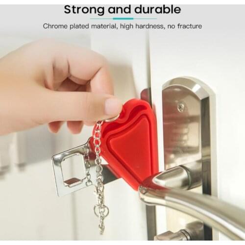 Home Improvement Safety Door Buckle Lock Upgrade Version Double Head Portable Door Buckle Lock Top Door Device Door Hardware