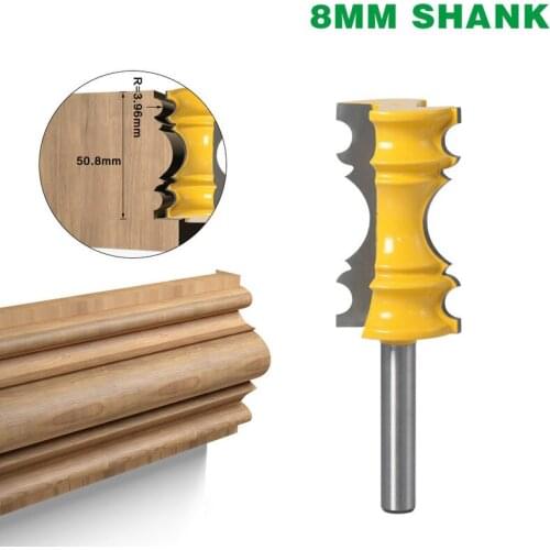 1PC Large Elaborate Chair Rail Molding Router Bit - 8mmShank Line knife Tenon Cutter for Woodworking Tools