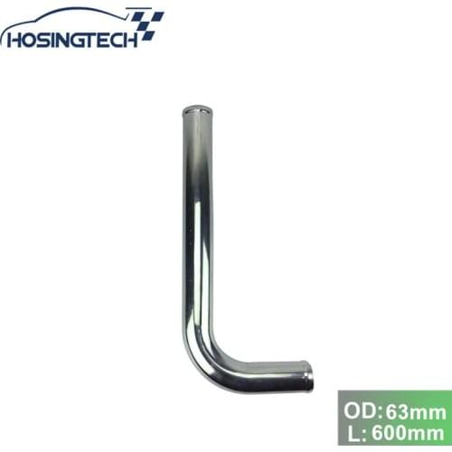 HOSINGTECH-Universal L shape pipe diameter 2.5'' 63mm Pipe length 600mm Cold Air Intake aluminum pipe