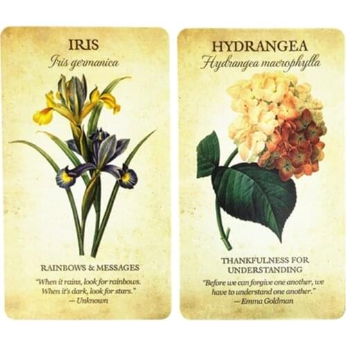 Botanical Inspiration Oracle Cards Full English 45 Cards Deck Tarot Mysterious Divination Family Party Board Game N0PC
